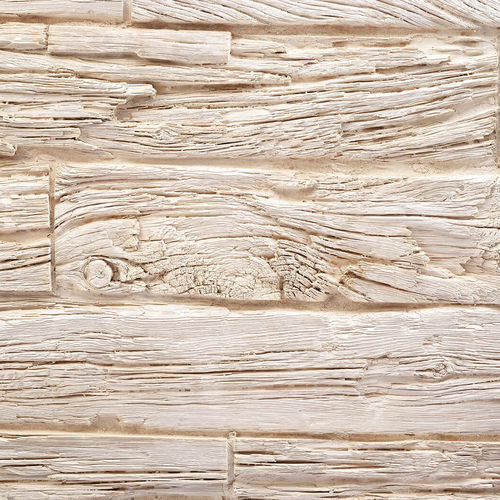 Panneau décoratif. en polyester - HORIZONTAL WOODEN SLEEPERS OFF-WHITE - MSD Panels - en fibre de verre / mural / imprimé