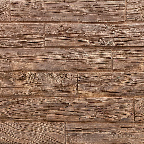 Panneau décoratif. en polyester - HORIZONTAL WOODEN SLEEPERS BROWN - MSD Panels - en fibre de verre / mural / imprimé