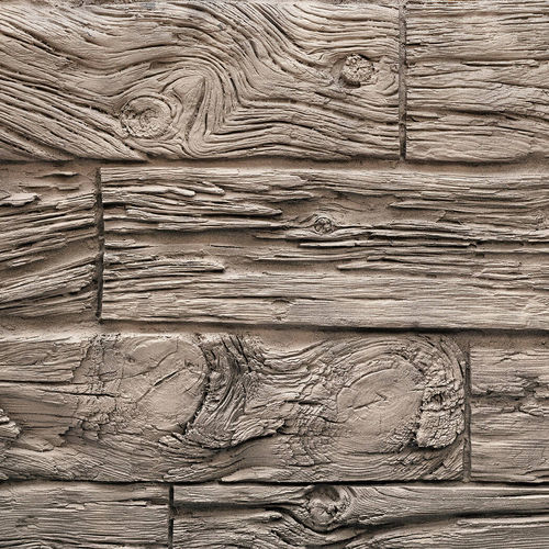 Panneau décoratif. en polyester - HORIZONTAL WOODEN SLEEPERS ASH - MSD Panels - en fibre de verre / mural / imprimé