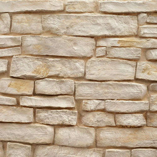 Panneau décoratif. en polyester - ASHLAR STONE OFF-WHITE - MSD Panels - en fibre de verre / mural / imprimé