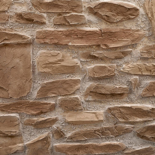 Panneau décoratif. en polyester - RUSTIC STONE LIGHT-BROWN - MSD Panels - en fibre de verre / mural / imprimé