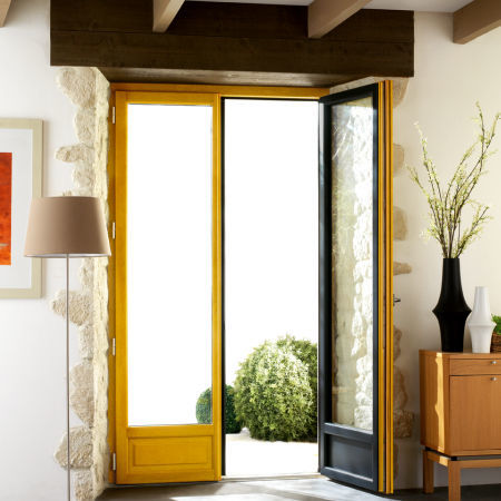 Porte-fenêtre oscillo-battante - TANGO  - MENUISERIES ELVA - en chêne / en pin / en aluminium