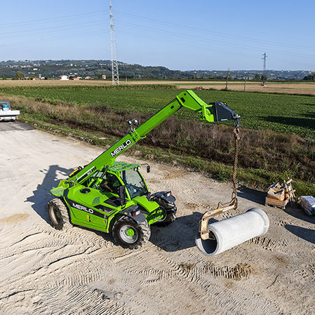 Chariot élévateur télescopique de chargement - P 33.7 - MERLO - de manutention / de levage / pour chantier
