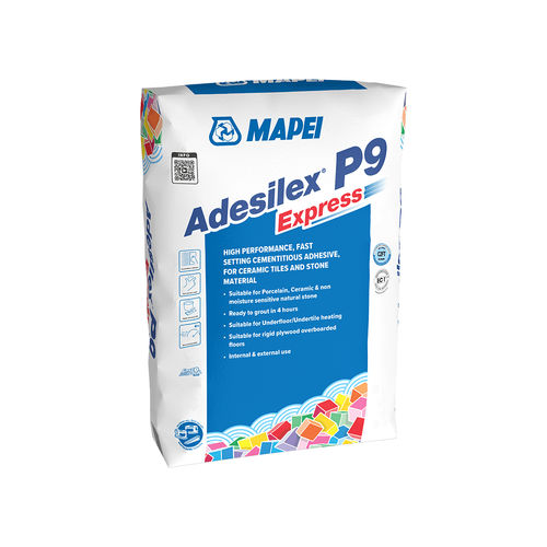 Mortier-colle de restauration - ADESILEX P9 EXPRESS - MAPEI - imperméable / pour carrelage / pour maçonnerie