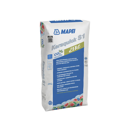 Mortier-colle de jointoiement - KERAQUICK S1 ZÉRO - MAPEI - pour carrelage / de ciment / à prise rapide