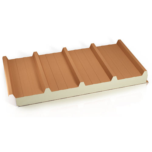 Panneau sandwich isolant pour toiture - TD5 - MARCEGAGLIA - face en acier / âme en mousse de polyuréthane