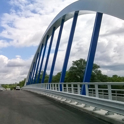 Glissière de sécurité en acier galvanisé - H4-W4 - MARCEGAGLIA - pour construction de pont