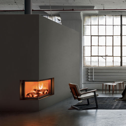 Cheminée à bois - PLASMA 95 DX/SX - MCZ - murale / d'angle / à foyer fermé