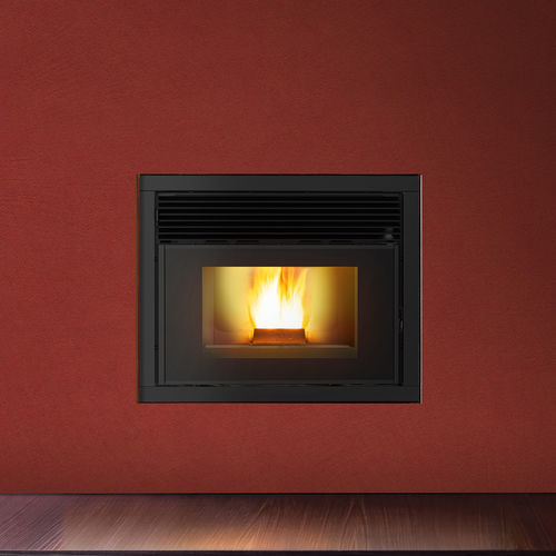 Insert de cheminée à granulés - QBOX 70 - MCZ - à convection forcée / contemporain / télécommandé