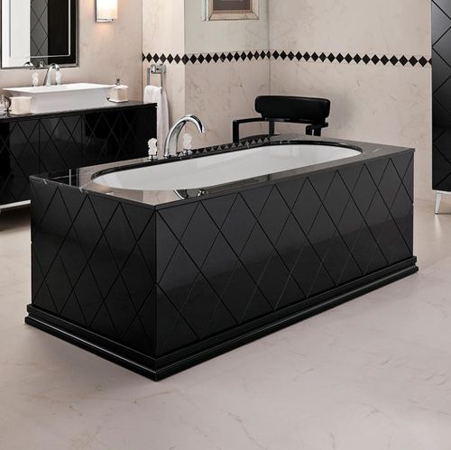 Baignoire à poser - RIVOLI - Oasis Group srl - en résine / blanche / noire