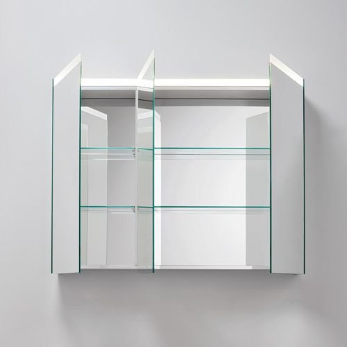 Armoire de toilette à miroir avec éclairage intégré - VITTORIA 3 DOORS - Oasis Group srl - contemporaine / murale