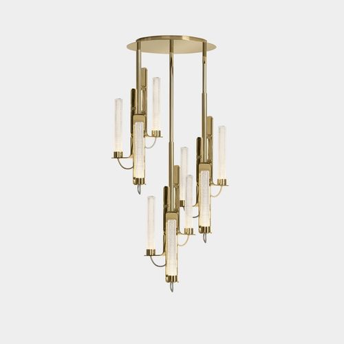 Suspension - DUCALE FLUTE - Oasis Group srl - en métal / en cristal / contemporaine