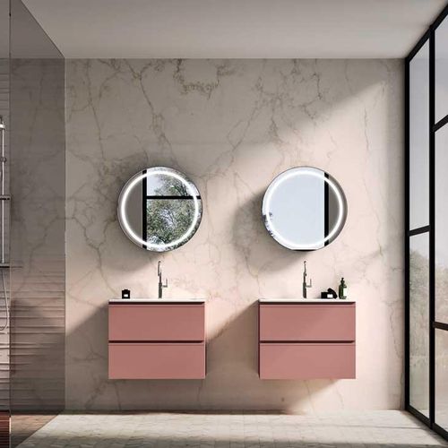Meuble vasque double - FOREVER - Oasis Group srl - suspendu / en bois / contemporain