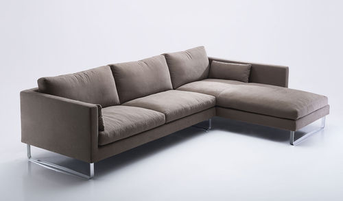 Canapé contemporain - MAXWELL - Antidiva - en tissu / en cuir / marron