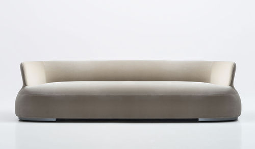 Canapé contemporain - MONCHERE - Antidiva - en tissu / en cuir / beige