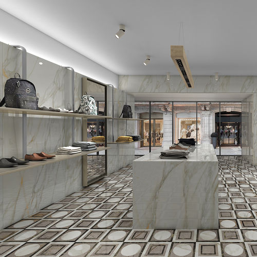 Carrelage en grès cérame - BORGHINI - APAVISA PORCELANICO - poli / brillant / satiné