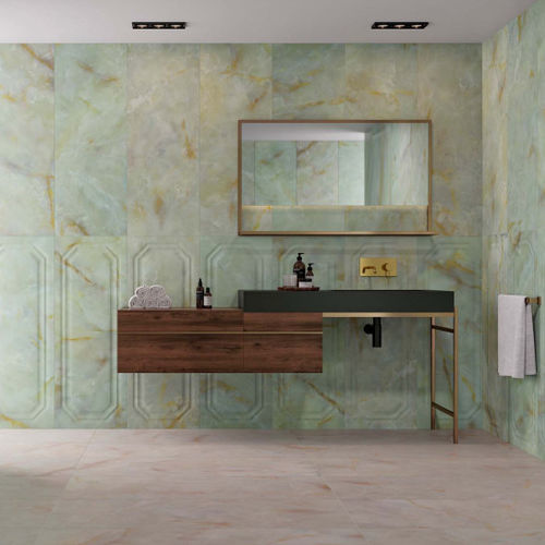 Carrelage en porcelaine - ONICE - APAVISA PORCELANICO - brillant / d'intérieur / de salon