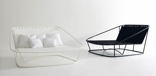 Bain de soleil contemporain - CLOUD - Arflex - en tissu / en cuir / en acier