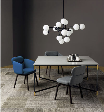Table contemporaine - MATCH - Arflex - en marbre / rectangulaire