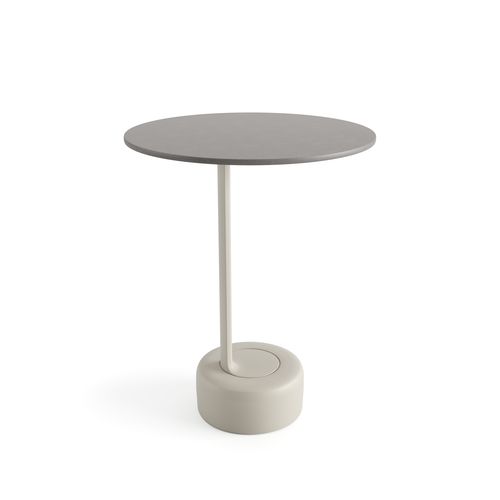 Table d'appoint contemporaine - OELL - Arper - en MDF / en verre trempé / en grès cérame