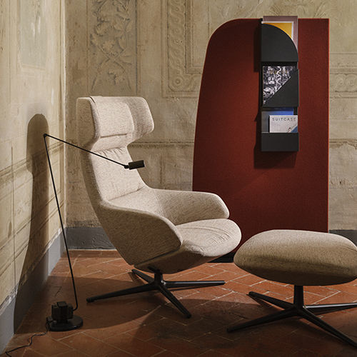 Fauteuil contemporain - ASTON CLUB  - Arper - en tissu / en cuir / en simili cuir