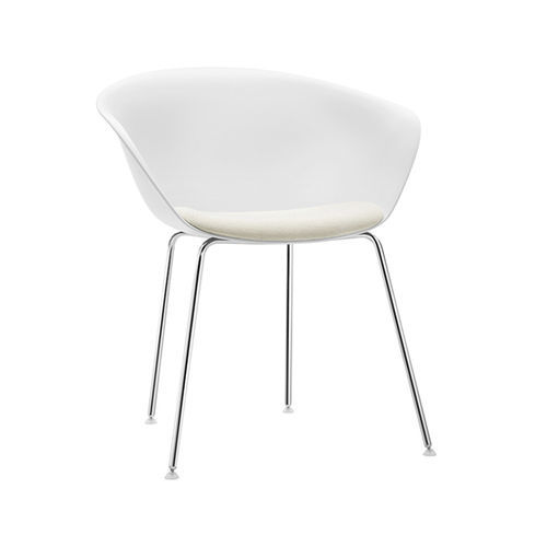 Chaise contemporaine - DUNA 02  - Arper - d'intérieur / en tissu / en cuir