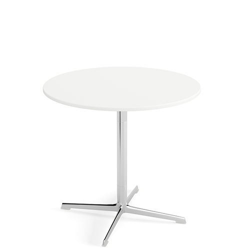 Table contemporaine - FRED - Arper - en MDF / avec piètement en aluminium peint / ronde