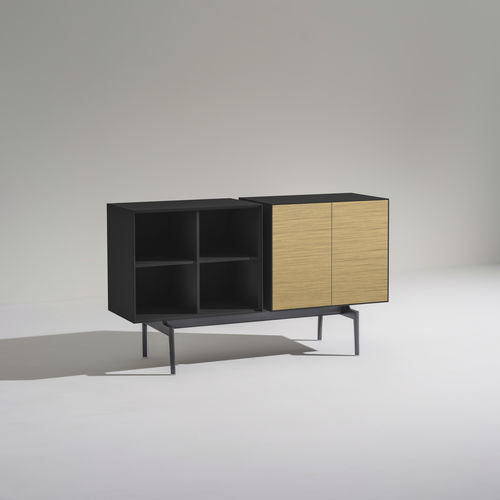 Buffet contemporain - SEMITON - Arper - en MDF laqué / en placage de bois / en MDF
