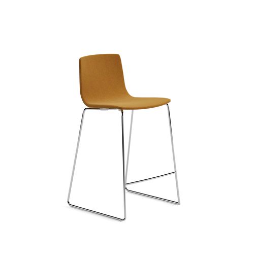 Chaise de bar contemporaine - AAVA 02 COUNTER - Arper - d'intérieur / en tissu / en cuir
