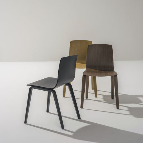 Chaise contemporaine - AAVA 02 - Arper - d'intérieur / en tissu / en cuir