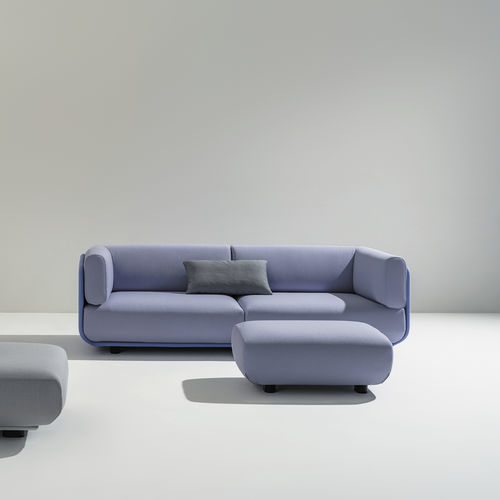 Ottoman contemporain - SHAAL - Arper - tissu enduit / en cuir / rectangulaire