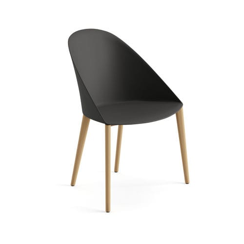 Chaise contemporaine - 2204 - Arper - d'intérieur / en polypropylène / avec piètement en chêne