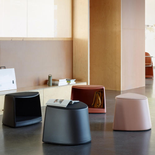 Tabouret contemporain - 2300 - Arper - en cuir / en tissu / en polypropylène