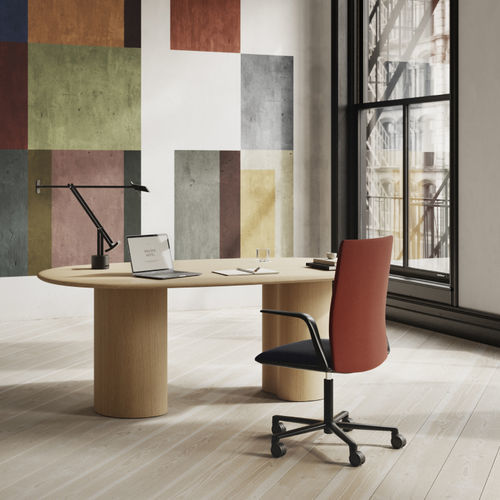 Table contemporaine - 7056 - Arper - en bois / en MDF / en chêne