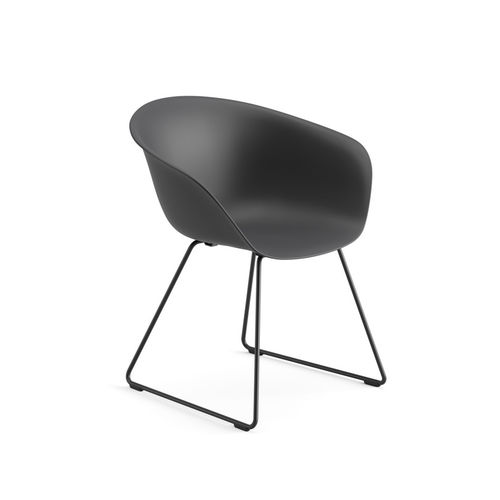Chaise contemporaine - DUNA 02 - Arper - d'intérieur / en polypropylène / en cuir