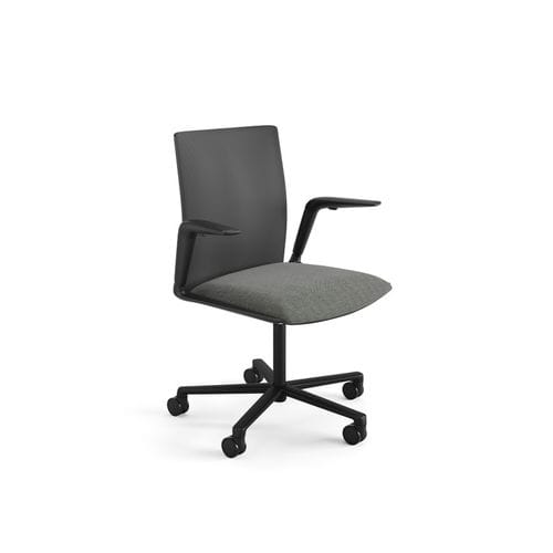 Chaise de travail en aluminium - KINESIT  - Arper - en cuir / en nylon / en résille polyester