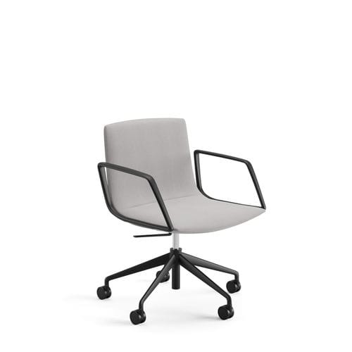 Fauteuil de direction contemporain - CATIFA SENSIT - Arper - en cuir / tissu enduit / aluminium