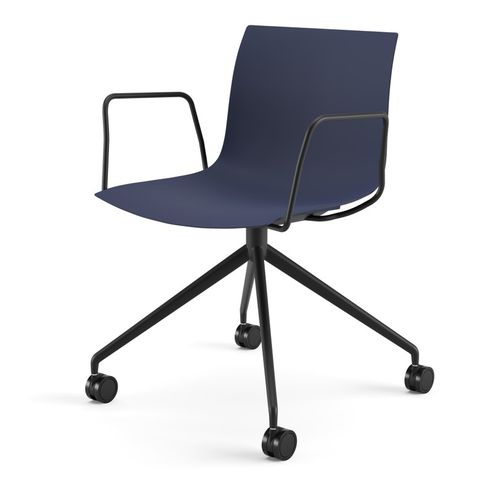 Chaise contemporaine - CATIFA (RE) 46 - Arper - d'intérieur / en polypropylène / avec piètement en aluminium poli