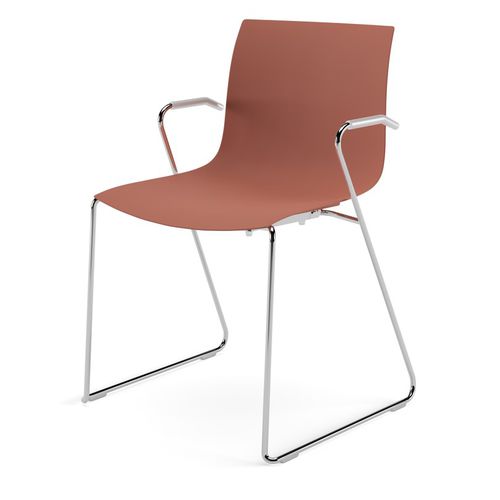 Chaise contemporaine - CATIFA (RE) 46 - Arper - d'intérieur / en polypropylène / avec piètement en acier chromé