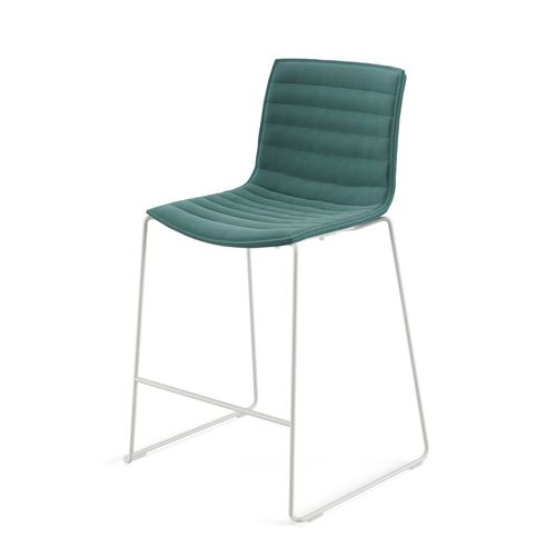 Tabouret de bar contemporain - CATIFA (RE) 46 - Arper - en cuir / tissu enduit / en polypropylène