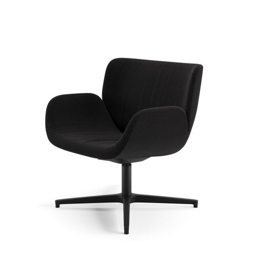 Fauteuil contemporain - CARI - Arper - en cuir / tissu enduit / en polypropylène