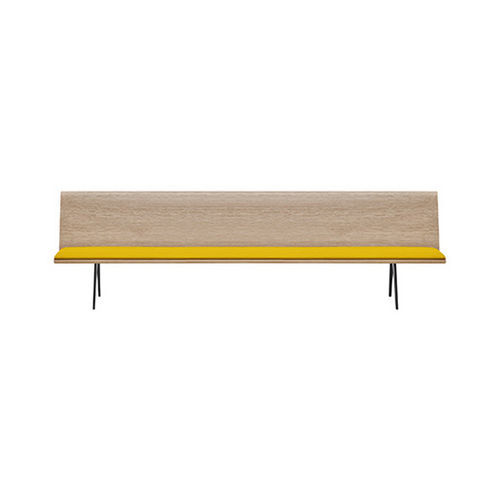 Banc contemporain - ZINTA  - Arper - en bois / en tissu / en cuir