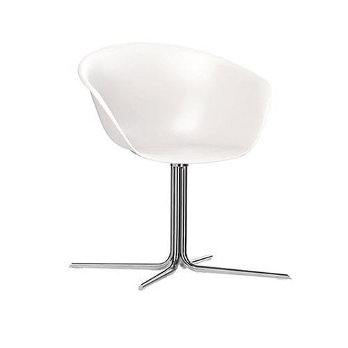 Chaise contemporaine - DUNA 02 - Arper - d'intérieur / en tissu / en cuir