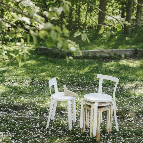 Chaise contemporaine - 68 - Artek - d'intérieur / d'extérieur / en cuir