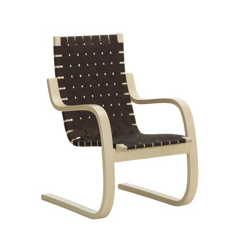 Fauteuil contemporain - 406 - Artek - en lin / en bois massif / en bouleau
