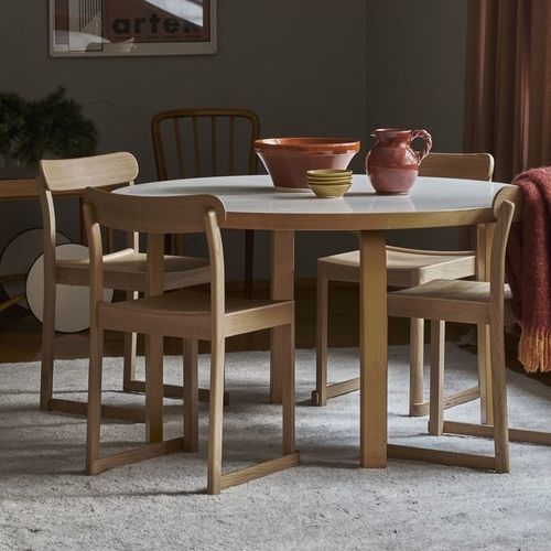 Table contemporaine - AALTO - Artek - en bouleau / en stratifié haute pression / en linoléum