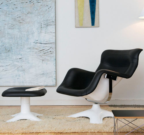 Fauteuil contemporain - KARUSELLI - Artek - en cuir / en acier / en fibre de verre