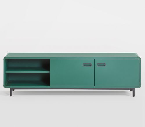 Meuble TV contemporain - EXTENS - Artifort - lowboard / en bois / vert
