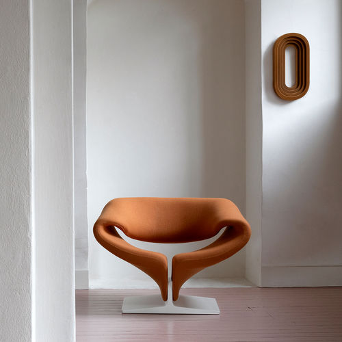 Fauteuil contemporain - Ribbon® - Artifort - en tissu / en métal / avec repose-pieds