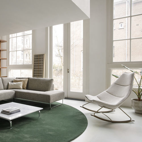 Chauffeuse contemporaine - Rocking Chair - Artifort - en tissu / en cuir / en bois
